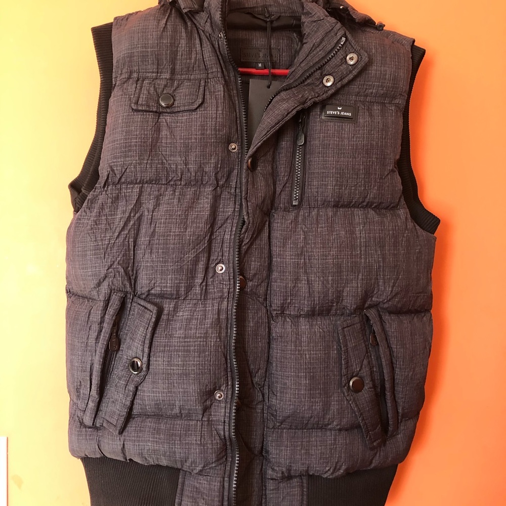 Stevie Jeans vest bubble music MED